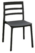 SCAUN RIGATO -POLIPROPILENA- HORECA - NEGRU