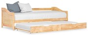 vidaXL Cadru pat canapea, extensibil, 90 x 200 cm, lemn de pin