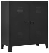 vidaXL Dulap industrial de depozitare, negru, 90x40x100 cm, oțel