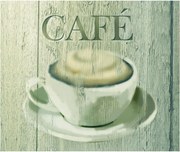 Placă de protecție din sticlă CAFE pentru perete - 50 x 60 cm, WENKO, cafea