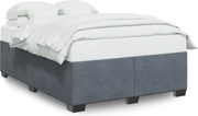 vidaXL Cadru de pat fără saltea, gri închis, 140x190 cm, catifea