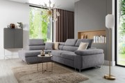 Colțar extensibil Annabelle L stânga - gri Vogue 14 / picioare cromate