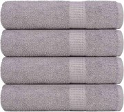 vidaXL Prosoape de mâini, FROGN, 4 buc., gri, 50x100 cm, 360 g/m²