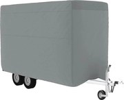 vidaXL Husă remorcă pentru cai gri 376x168x240 cm țesătură nețesă