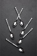 Set 6 linguri W-6, crom, otel, 11 cm