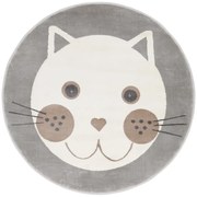 Covor pentru copii gri ø 80 cm Soft – FD