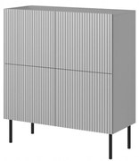 Comoda Asensio KM-2 gri deschis/negru L100 cm