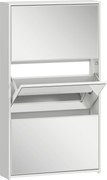 HOMCOM Dulap de Pantofi cu Oglindă și 3 Sertare Rabatabile 65x17x114.5 cm Alb | Aosom Romania