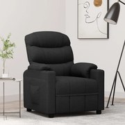 vidaXL Fotoliu rabatabil, negru, material textil