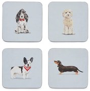 Set 4 suporturi de pahare Cooksmart ® Curious Dogs