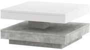Masă de cafea TIMO alb/gri, aspect beton