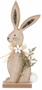 Decorațiune Iepuraș mic din lemn, 7 x 4 x 20 cm