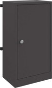 vidaXL cutie poștală cu depozitare cu ușă Negru 30 x 20 x 55 cm Oțel