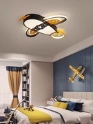 Lustra Cu Telecomanda, Avion, Negru cu Auriu