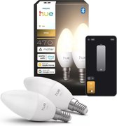 Set 2x bec LED reglabil Philips Hue WHITE B39 E14/3,9W/230V 2700K