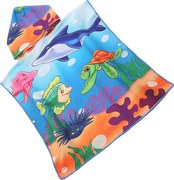 Poncho pentru copii SEA WORLD colorat Dimensiune: 60 x 120 cm