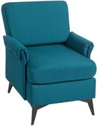 HOMCOM Fotoliu Modern Fotoliu Confortabil pentru Semineu Scaun de Efect din Panza pentru Camera de Zi Dormitor Biroul de Acasa Verde fotoliu pentru oaspeți sufragerie camera de zi dormitor dormitor interior casă | Aosom Romania