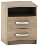 Noptieră cu două sertare BETTY, stejar sonoma