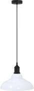 vidaXL Lampă suspendată reglabilă pe înălțime E27 alb lucios metal