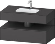 Duravit Qatego lavoar cu dulap 100 cm grafit QA4786049490010