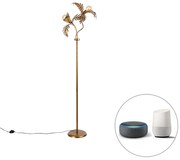 Lampă de podea inteligentă aurie 187 cm inclusiv 2 WiFi G95 - Botanica