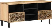vidaXL Comodă TV, 100x33x46 cm, lemn masiv de mango