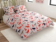 Lenjerie de pat din bumbac ELAN DE CRACIUN alb Dimensiune lenjerie de pat: 70 x 90 cm | 140 x 220 cm