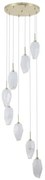 Searchlight 23147-8SB - Candelabru suspendat cu cablu ROCKY, 8xG9/33W/230V