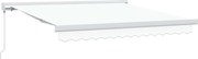 vidaXL Cortina Retractabilă Alb 300 x 250 cm Stofă și Metal