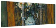 Tablou - Paul Cézanne, Vase of Flowers, reproducere (cu ceas) (90x30 cm)