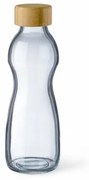 Simax 10080/LB Sticlă de băut cu capac din bambusSticlă pură 0,5 l