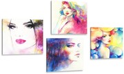 Set tablouri eleganța femeii în design colorat
