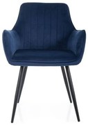 Scaun Apple velvet bleumarin