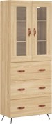 vidaXL Dulap înalt, stejar sonoma, 69,5x34x180 cm, lemn compozit