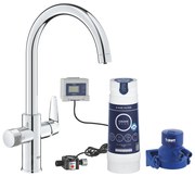 Baterie chiuveta bucatarie crom cu filtru de apa Grohe Blue Pure Baucurve