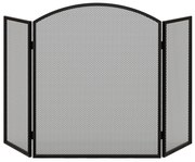 HOMCOM Paravan pliabil pentru șemineu, 3 panouri, ecran pentru șemineu cu structură din oțel 96x62 cm Negru | Aosom Romania