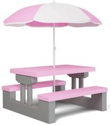 Deuba Set gradina copii cu umbrela de soare - roz