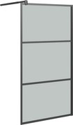 vidaXL Paravan duș walk-in negru 100x195 cm sticlă ESG culoare închisă