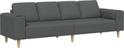 vidaXL Canapea pentru living Gri închis 250 x 77 x 76 cm Poliester