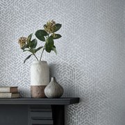 Tapet Willow, Silver Luxury Geometric, 1838 Wallcoverings, 5.3mp / rola