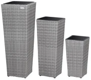 Deuba Set 3 ghivece de flori - gri