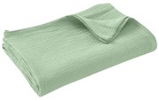 Paturica bebe de vara din muselina dubla 100x70 cm Kidizi Mint
