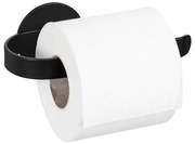 Suport pentru hârtie igienică negru mat autoadeziv din metal Bivio – Wenko