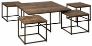 Set masute cafea din lemn masiv gri de la 40 cm