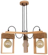 Lustra rustica cu 3 brate fabricata manual din lemn Rodos