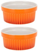 Boluri ceramice colorate, forme multifuncționale 260 ml - 2 buc., portocalii