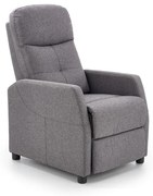 Fotoliu recliner Felipe stofa gri H103 cm