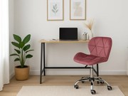 Set pentru birou masa de birou TAYLOR SONOMA 100x50 cm + scaun de birou AVOLA VELVET roz inchis