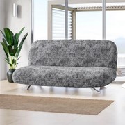 Huse bielastice MARMO gri 2fotoliu cu manere de lemn (l. 80 -140 cm)