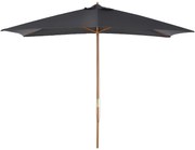 Outsunny Umbrelă de Grădină cu Frânghie și Orificii de Ventilație,  2.95x2x2.55 m, Gri Închis | Aosom Romania